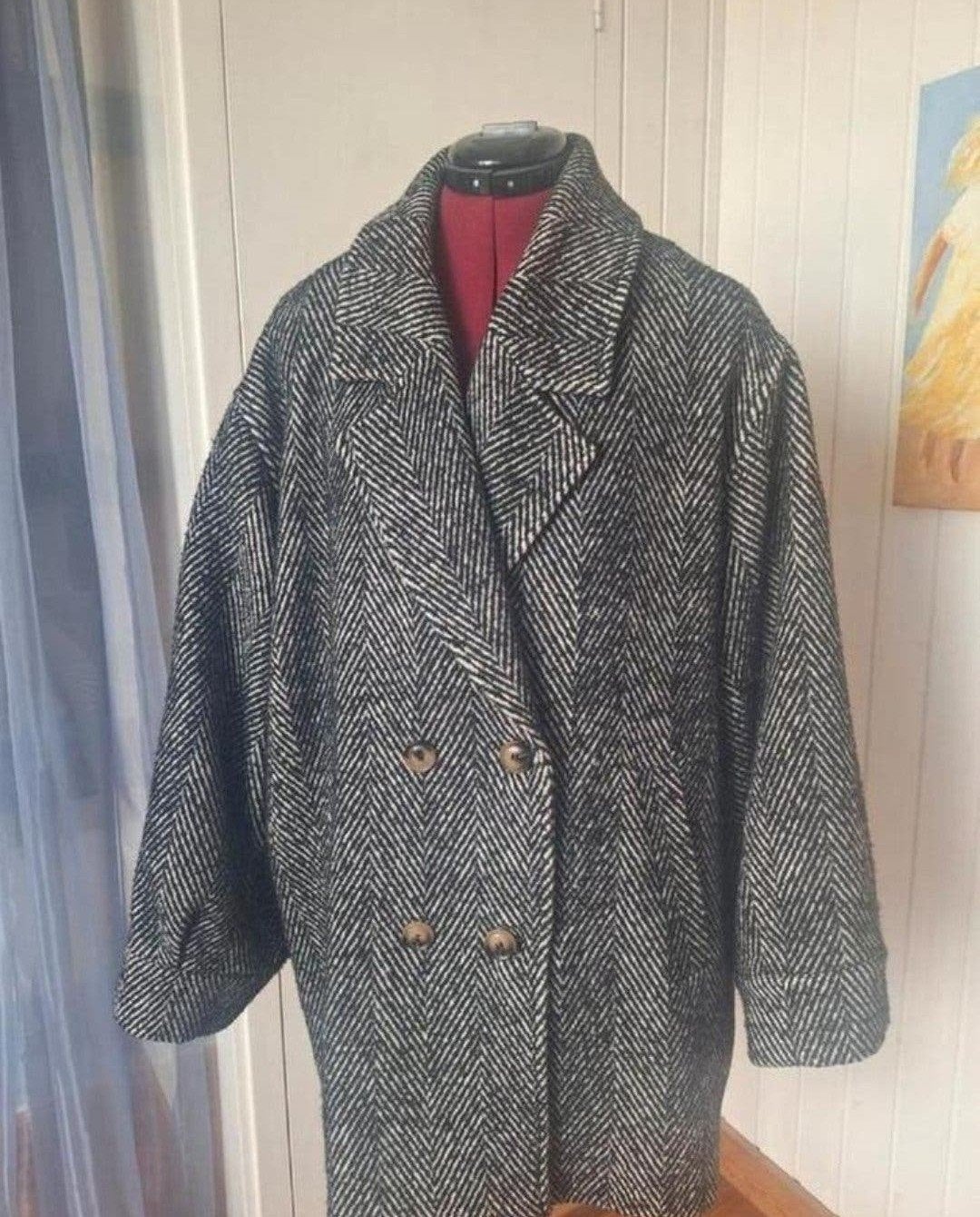 Nieuwe wollen jas van Summum, maat M (valt als L/XL), Summum, Zwart, Maat 42/44 (L), Nieuw