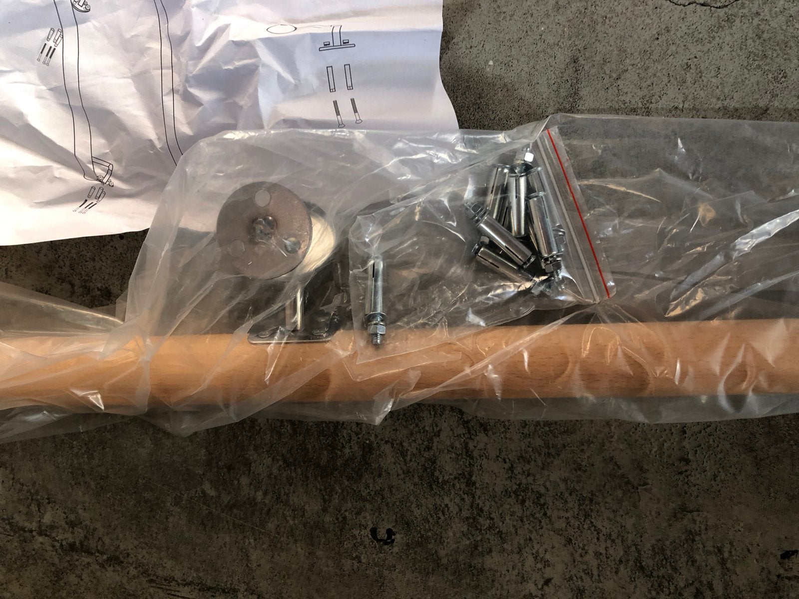 Trapleuning met toebehoren nieuw, Ophalen, Zo goed als nieuw, Wandkapstok, Minder dan 100 cm