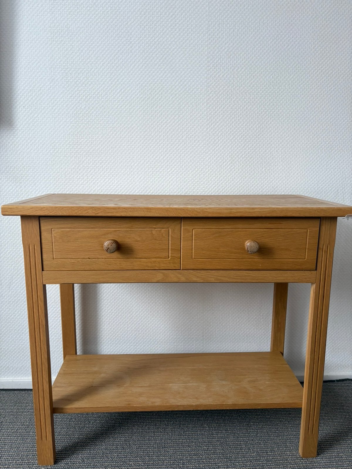 Hout Sidetable, 100 tot 150 cm, Ophalen of Verzenden, Zo goed als nieuw, 25 tot 50 cm