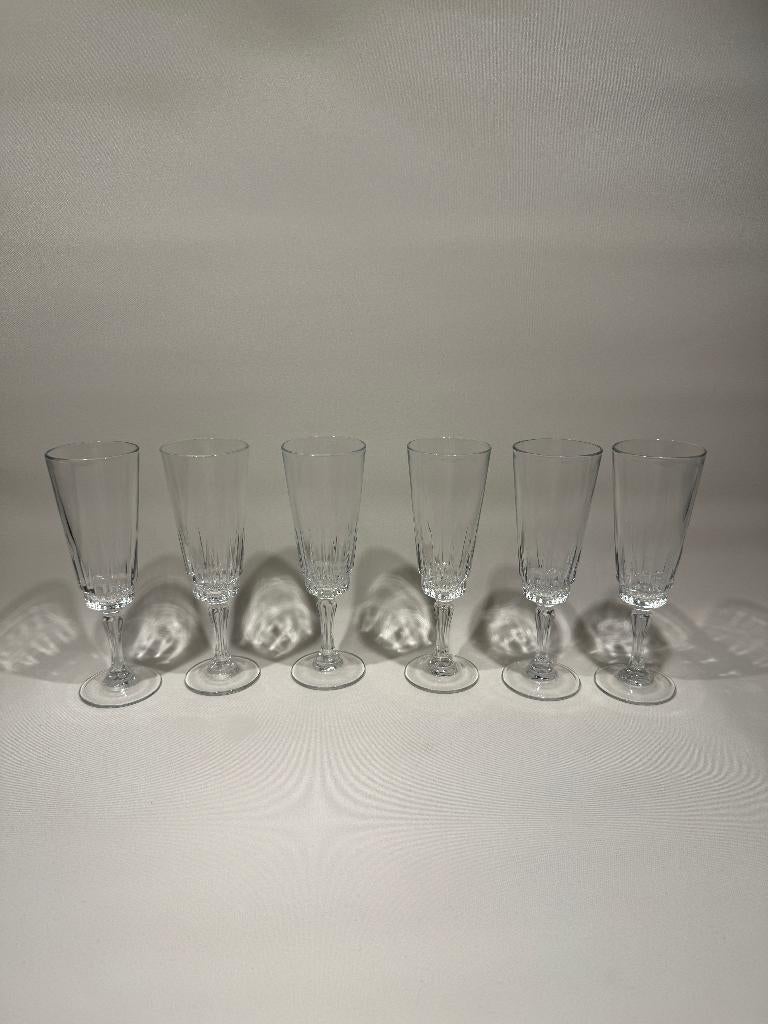 6x Vintage Luminarc France champagneglazen, Ophalen of Verzenden