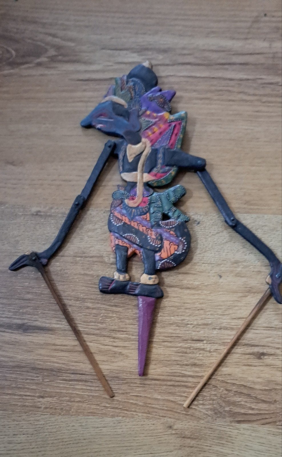 28 cm Wayang Golek pop uit Indonesië, handgemaakt, Hout, Handgemaakt, Ophalen of Verzenden, Indonesië