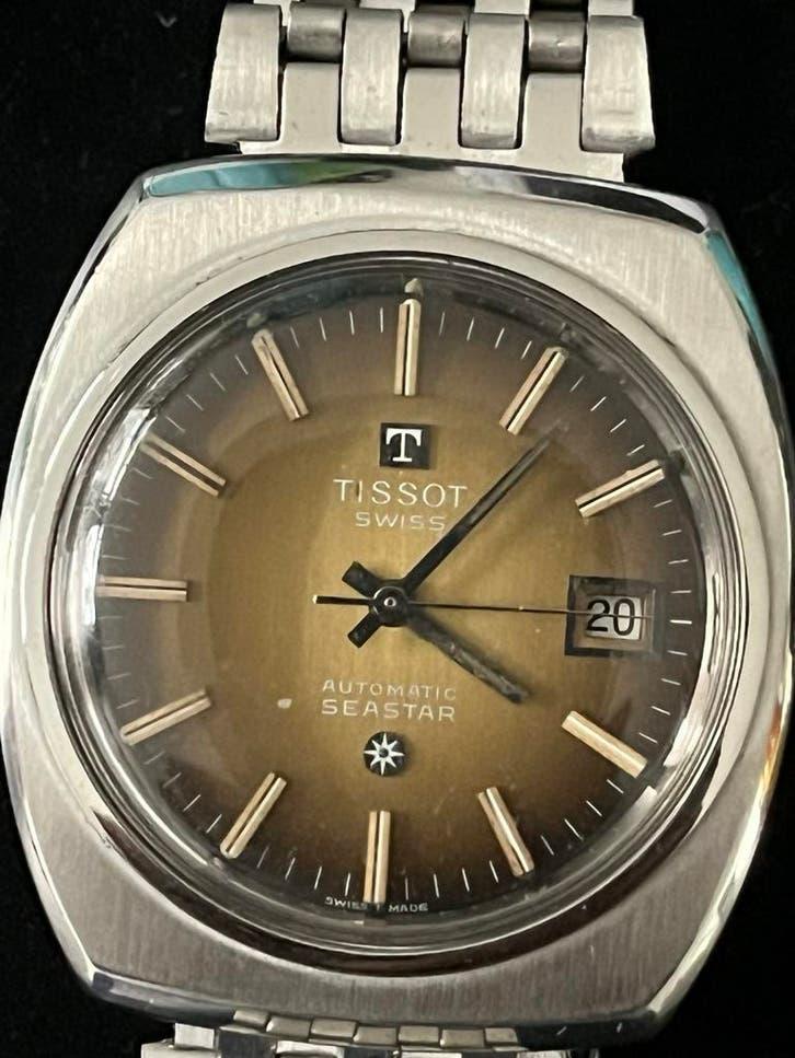 Tissot Seastar Automatic Polshorloge vintage, Overige merken, Gebruikt, Staal, Polshorloge