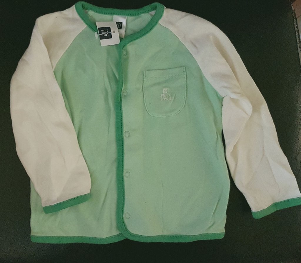 Groen/ecru GAP vestje maat 68/74 NIEUW (0084) a, Truitje of Vestje, Nieuw, Ophalen of Verzenden, GAP