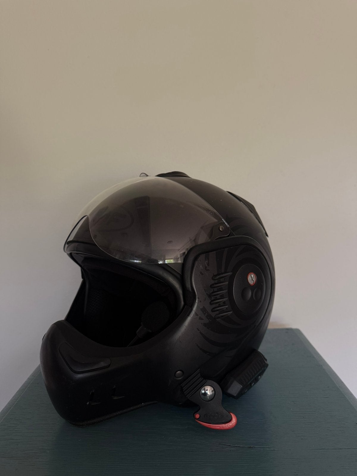 ROOF Boxer V8 Helm Mat Zwart M + Intercom, Ophalen of Verzenden, Zo goed als nieuw, Medium