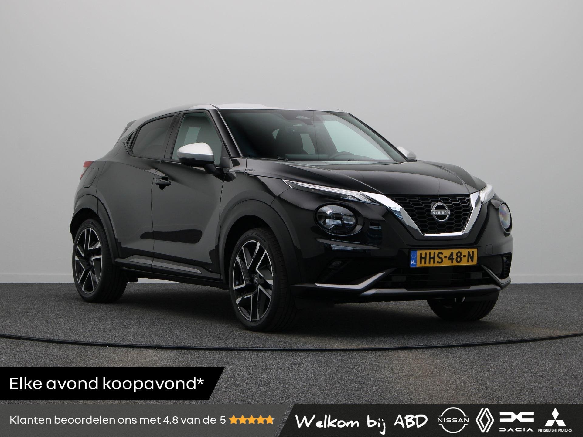 Nissan Juke 1.0 DIG-T N-Design | Trekhaak | Led Koplampen |, Voorwielaandrijving, Stof, Euro 6, Zwart
