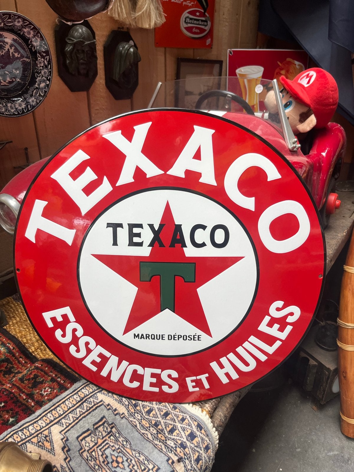 Texaco Emaille Bord - 50cm Diameter, Reclamebord, Nieuw, Ophalen of Verzenden, X