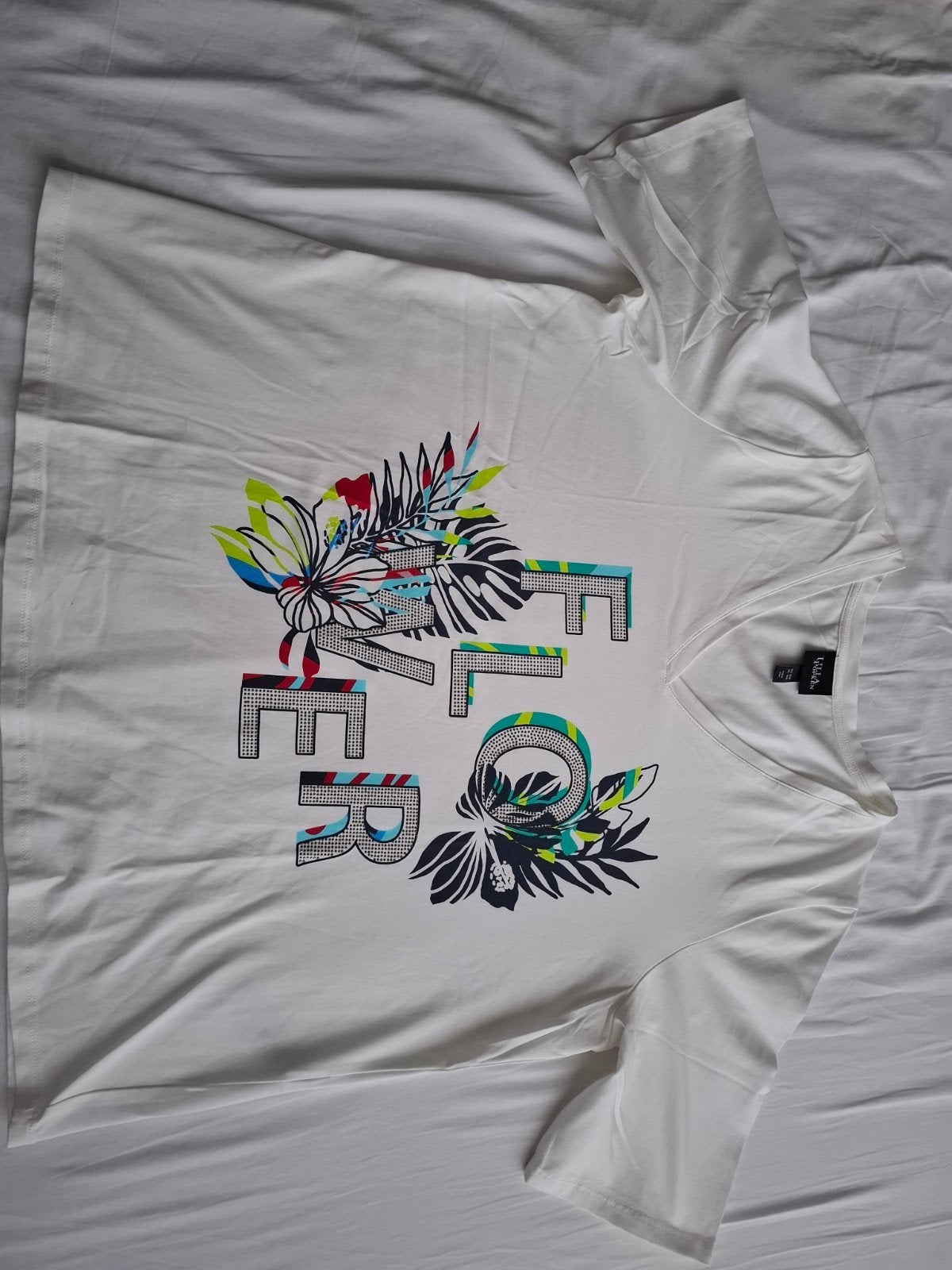 Wit shirt 46/48 ulla popken nooit gedragen, Ophalen of Verzenden, Nieuw, Wit