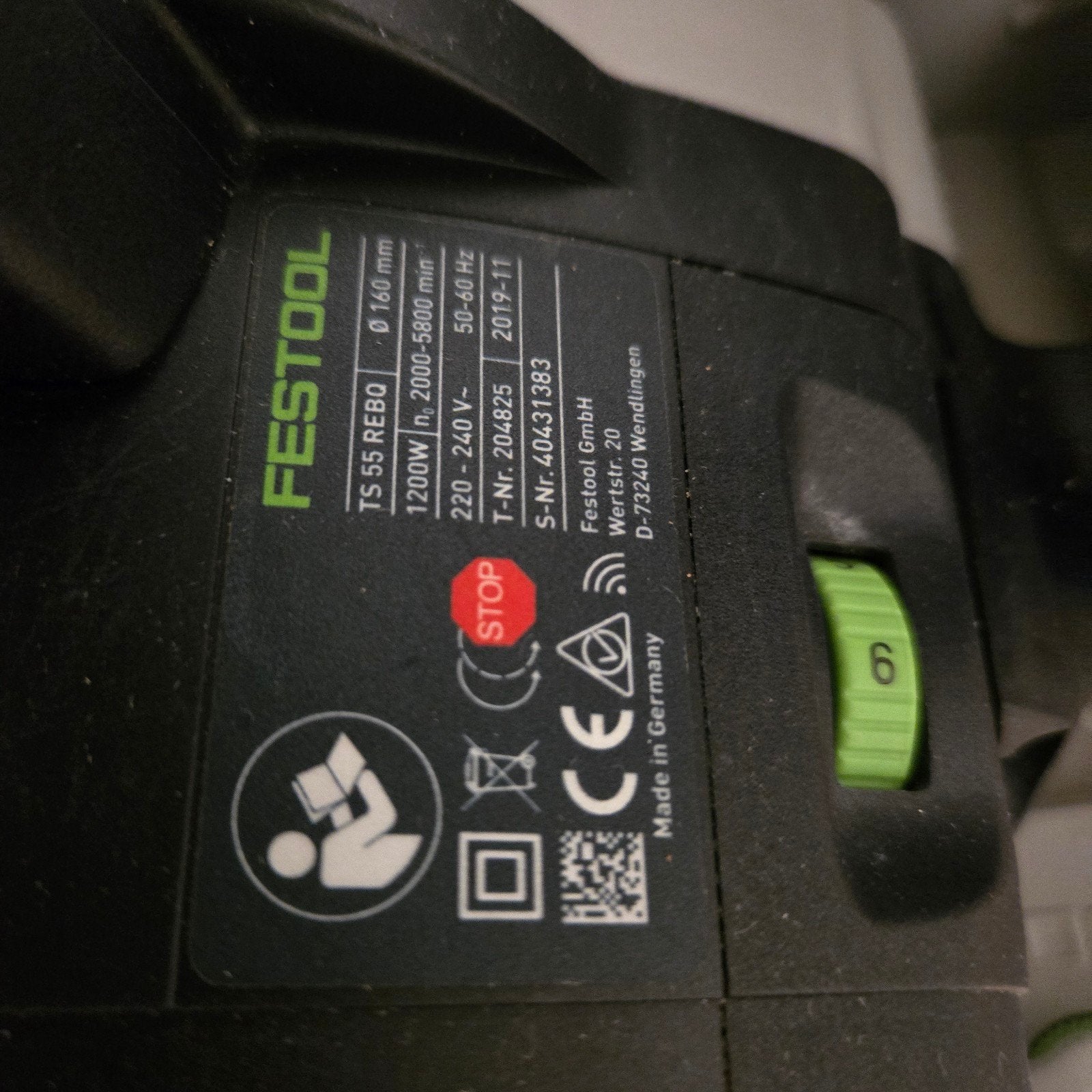 Foto 5 van Festool invalzaag TS 55 REBQ met 2x 1400mm geleiderails