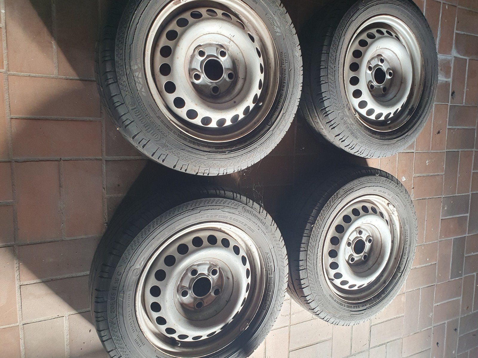 Continental banden met velgen voor Volkswagen Transporter T5, Ophalen, 16 inch, Banden en Velgen, 205 mm