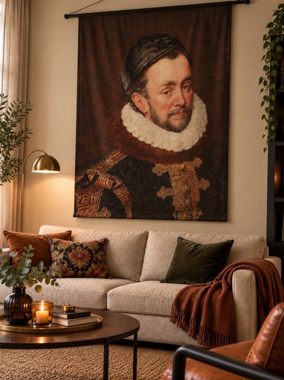 Wandkleed met klassiek portret - Wanddecoratie, Ophalen, Meerkleurig, Nieuw, Klassiek