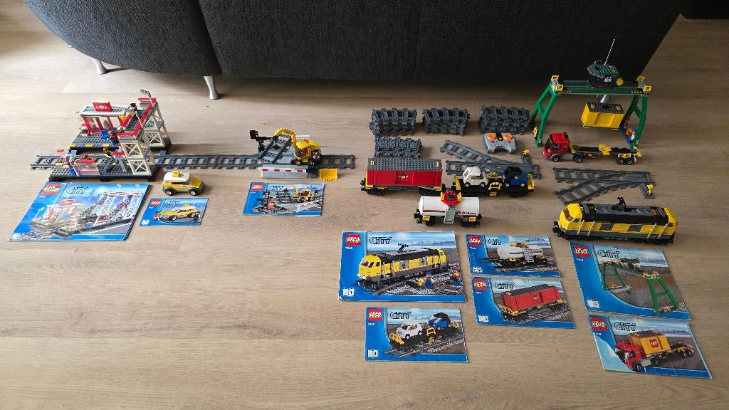 Lego 3 City Trains sets 7936 7937 en 7939, Gebruikt, Compleet, Overige thema's, Lego