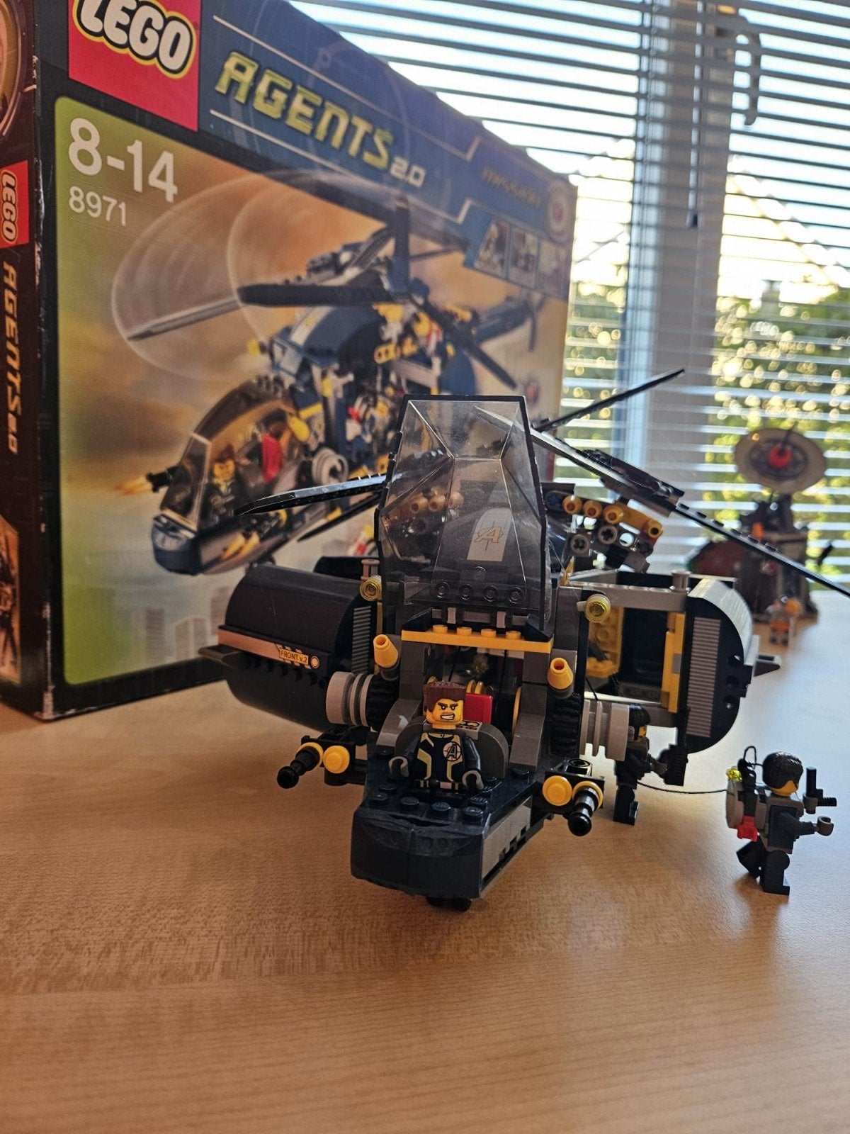 LEGO Agents 2.0 Helikopter Missie 8971 met doos en boekjes, Ophalen of Verzenden, Zo goed als nieuw, Overige merken
