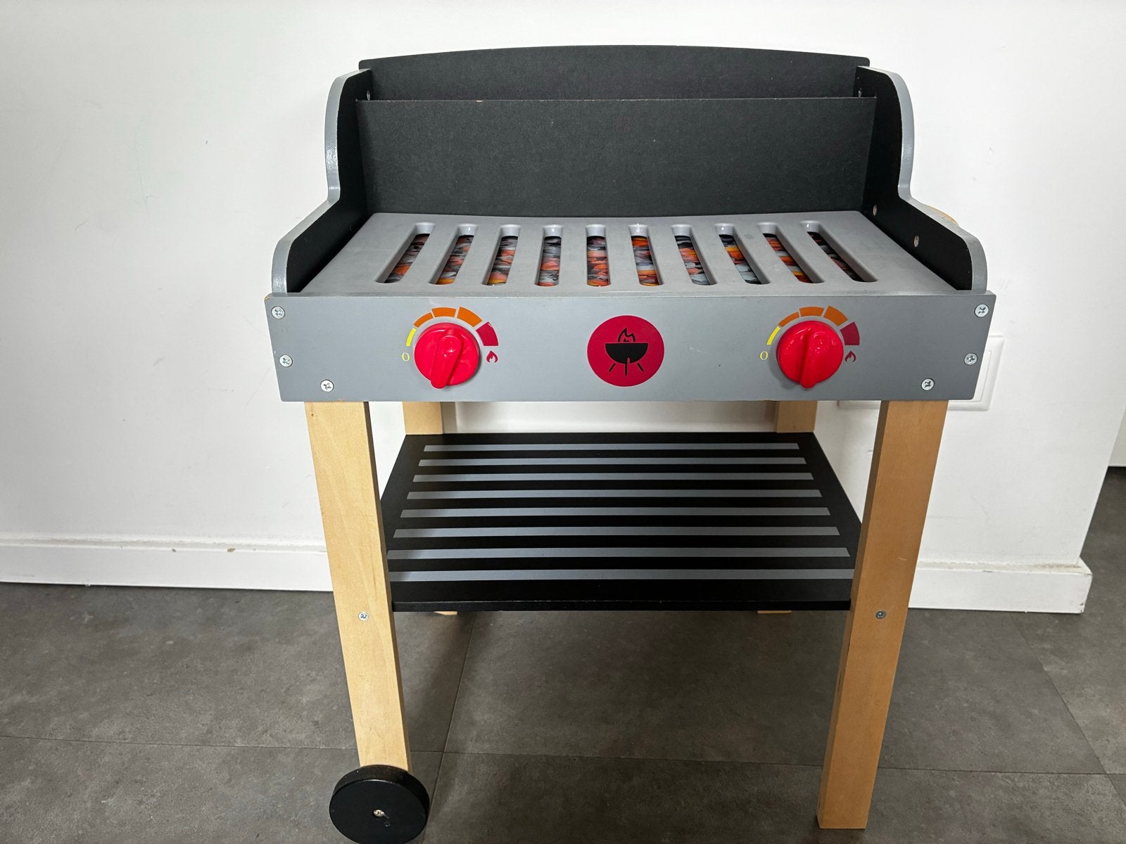 Houten speelgoed barbecue voor kinderen, Ophalen, Gebruikt
