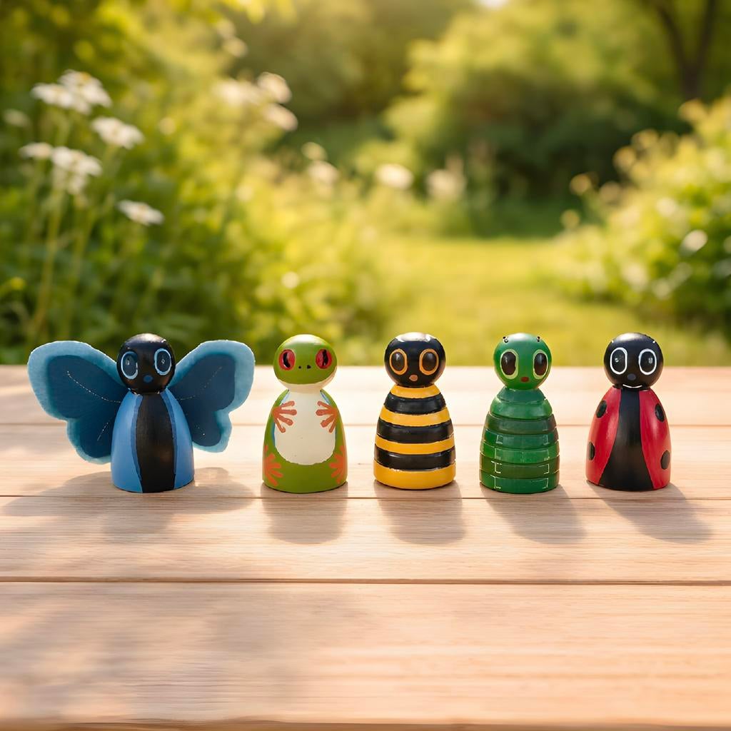 Houten pegdolls Lente dieren, Ophalen of Verzenden, Nieuw, Overige typen
