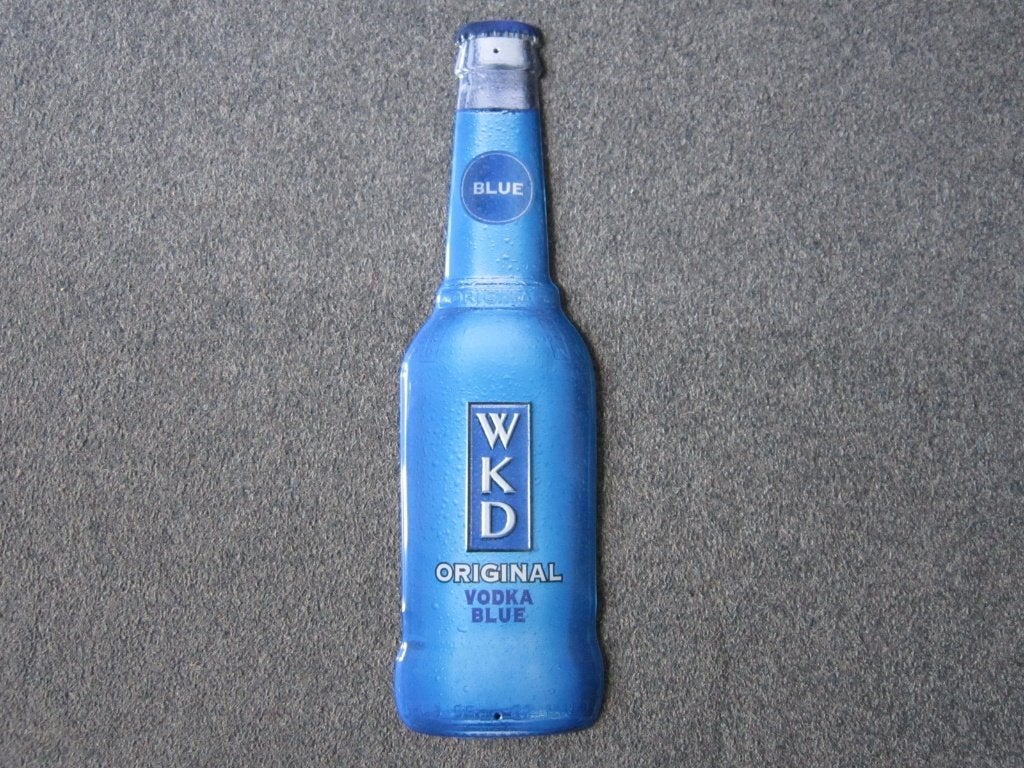 WKD VODKA BLIKKEN RECLAMEBORD., Ophalen, Gebruikt, Reclamebord