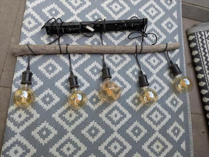 Leuke Houten plafondlamp  (alleen de armatuur), Overige houtsoorten, Gebruikt, 100 tot 150 cm, Ophalen of Verzenden