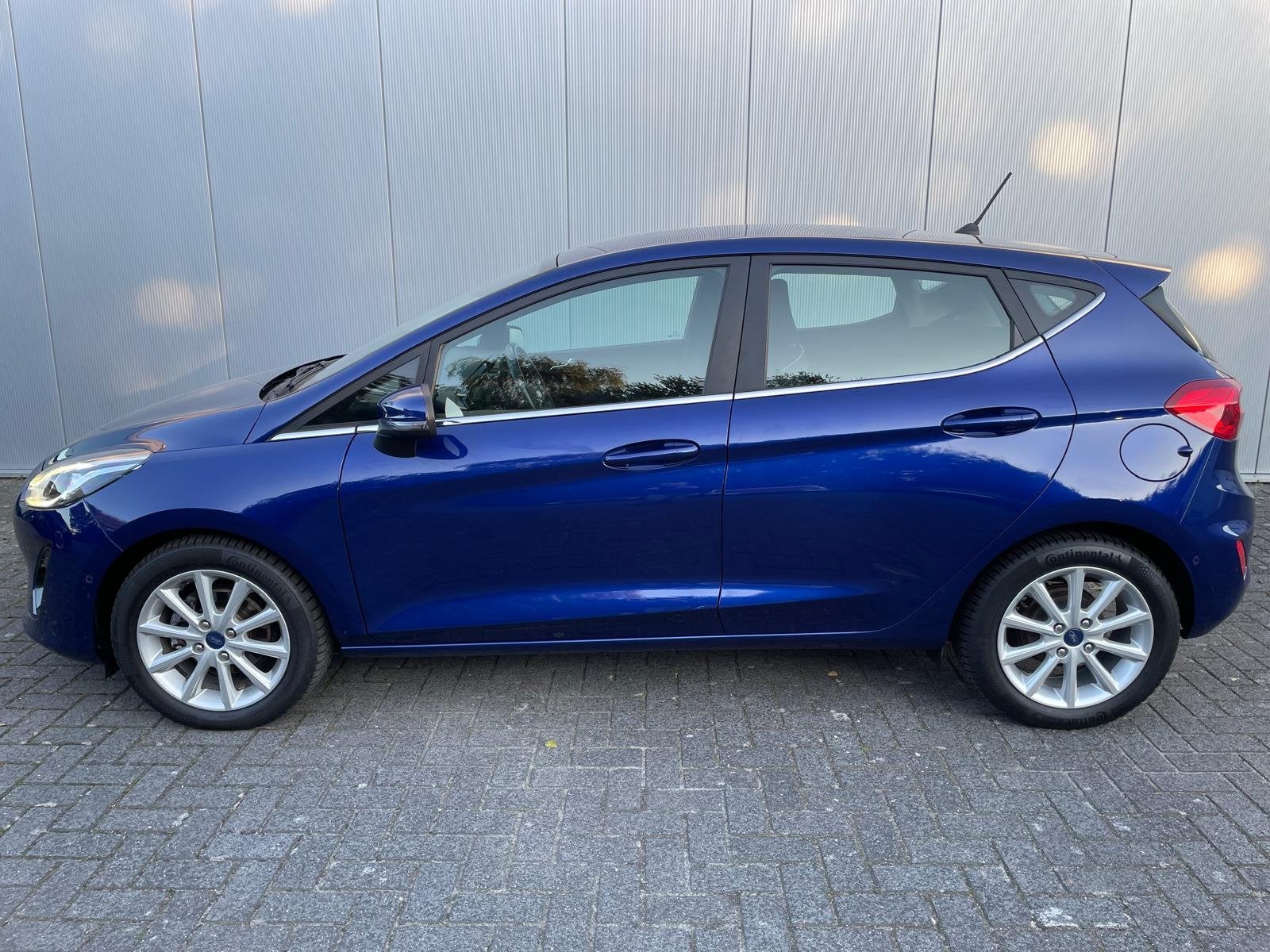 Ford Fiesta Ecoboost Titanium 100PK | Voorruitverw. | Clima, Gebruikt, 580 kg, Blauw, Origineel Nederlands