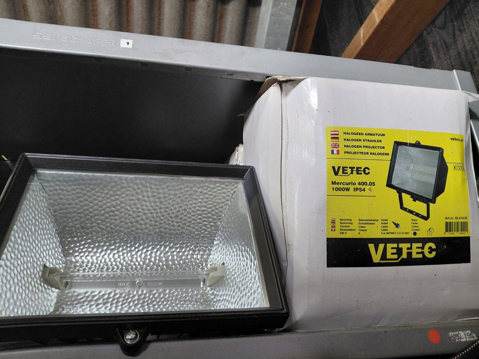 Nieuwe vetec bouwlamp 1000w, Ophalen of Verzenden