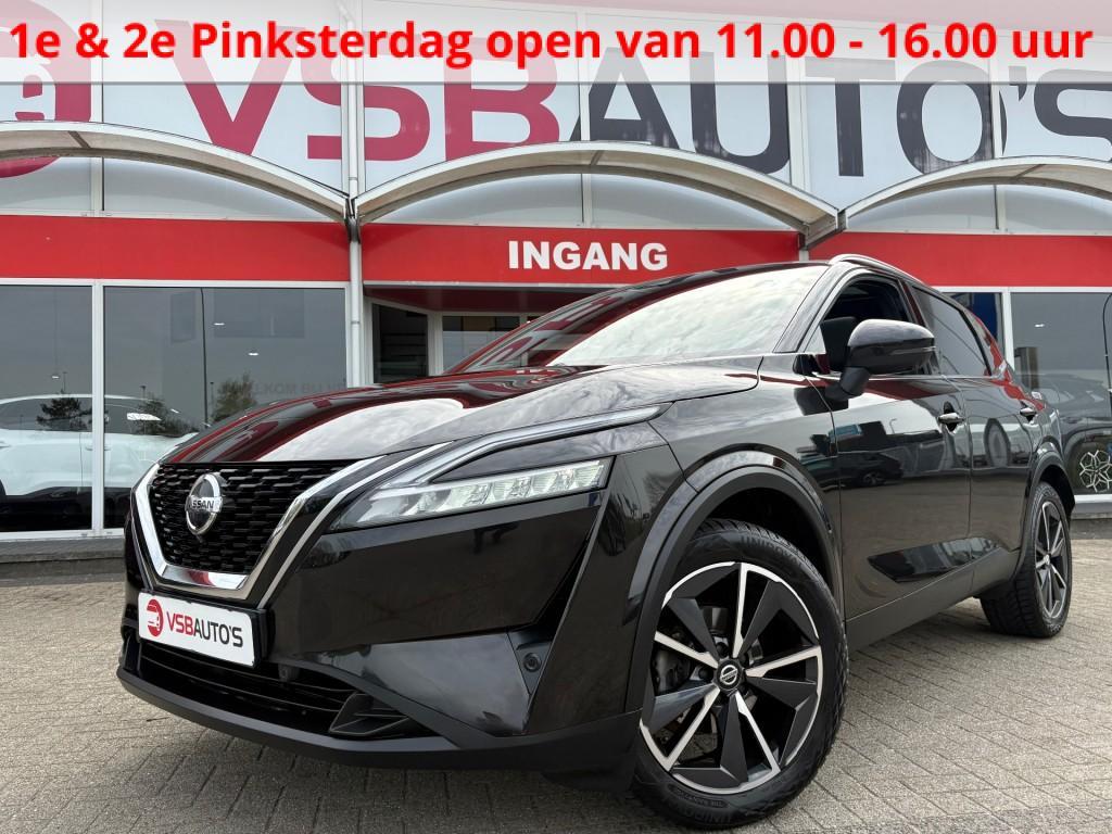 Nissan QASHQAI 1.3 DIG-T MHEV TEKNA 140PK HALF-LEER NAVI PAN, Gebruikt, Huisgarantie, USB, Met garantie (alle)
