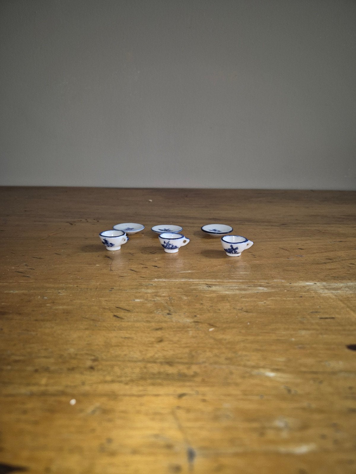 Miniatuur Delfts Blauw theeserviesje - Heel klein, Antiek en Kunst, Ophalen of Verzenden