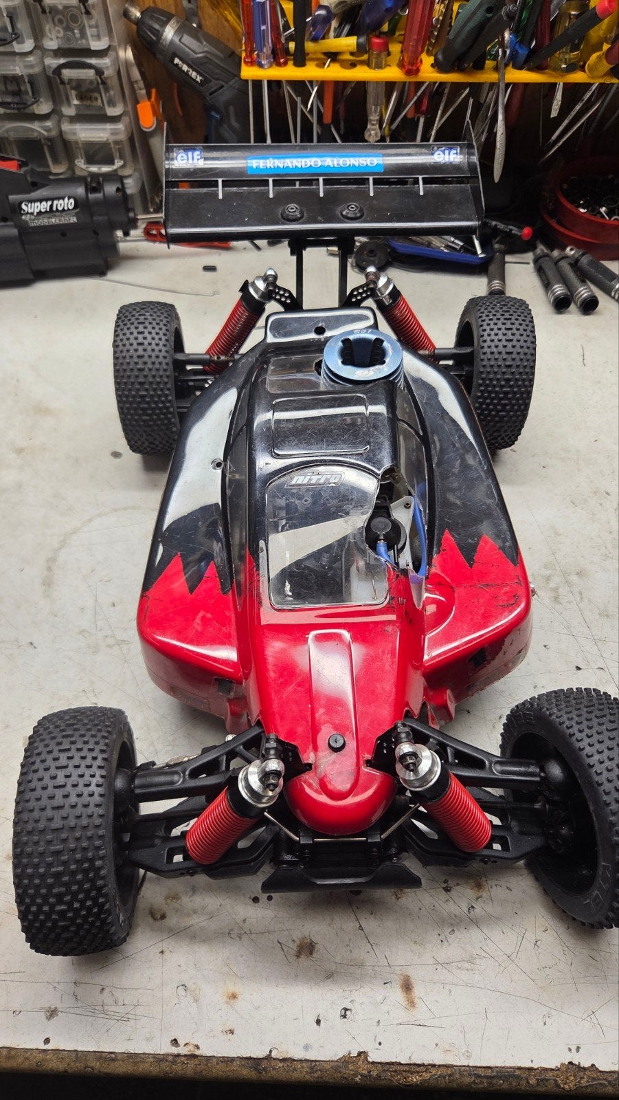 Te koop mooie gs racing, Gebruikt, Ophalen of Verzenden, Auto onroad, Schaal 1:8