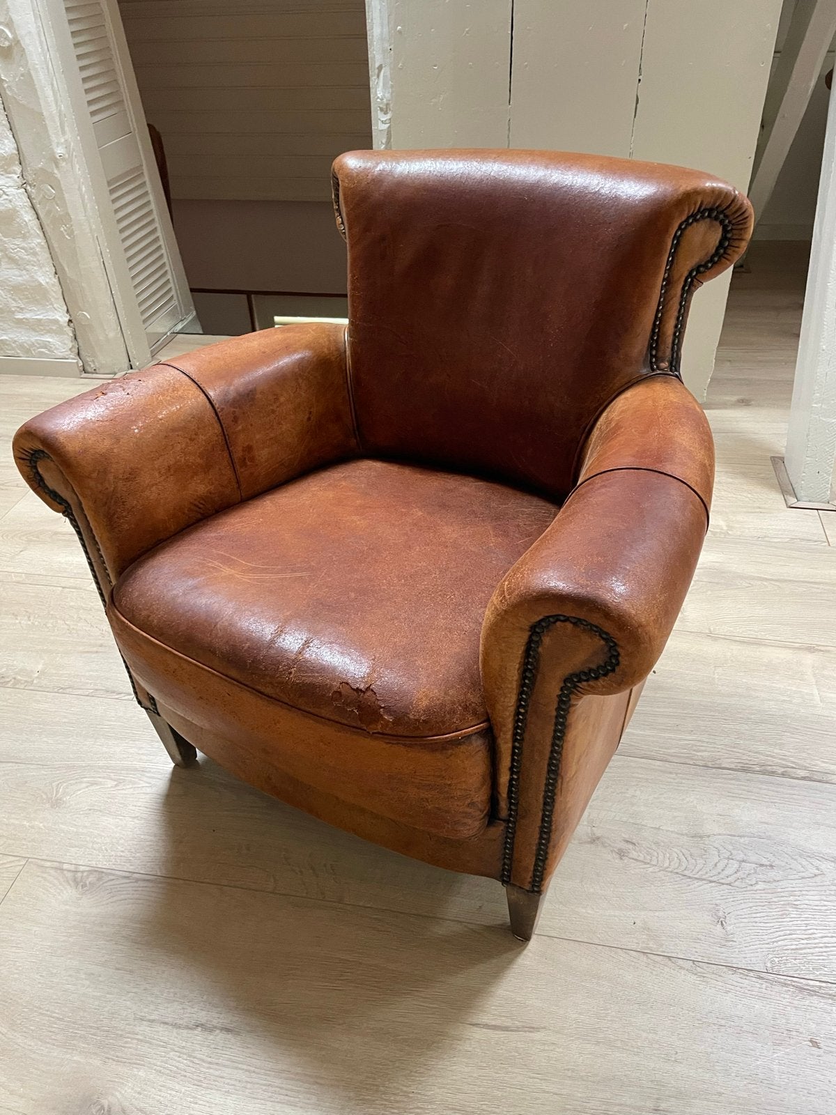 Vintage Leren Fauteuil - Klassiek Design, Ophalen