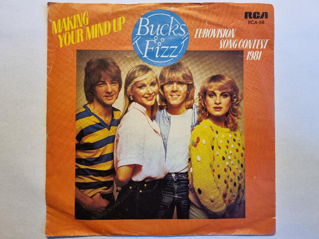 7” vinyl single Bucks Fizz - Making Your Mind Up (1981), Fotohoes, Ophalen of Verzenden, Gebruikt, Pop