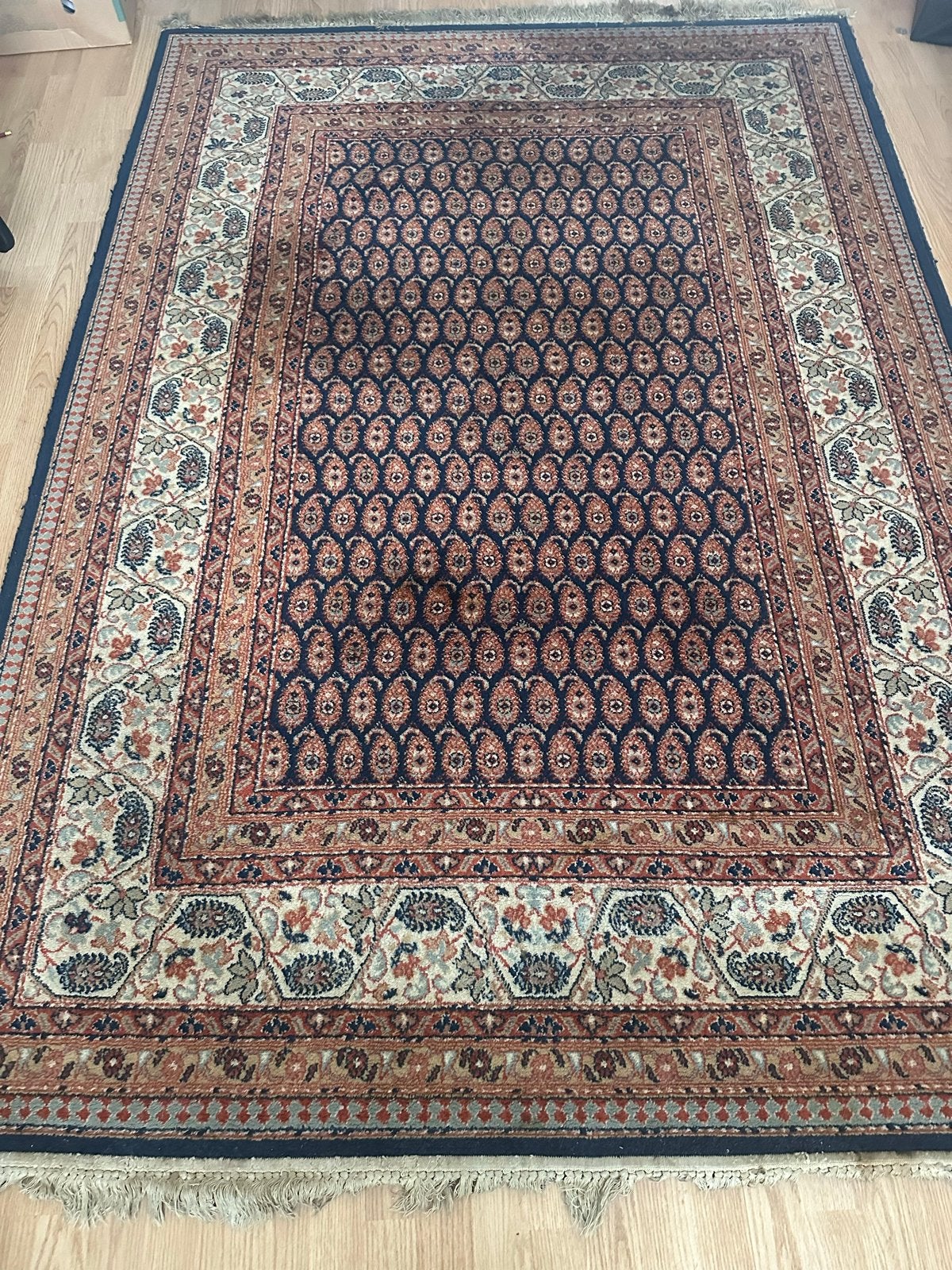 Mooi vintage Perzisch tapijt - 2.45 x 1.70 m, Ophalen, Gebruikt, Blauw, 150 tot 200 cm