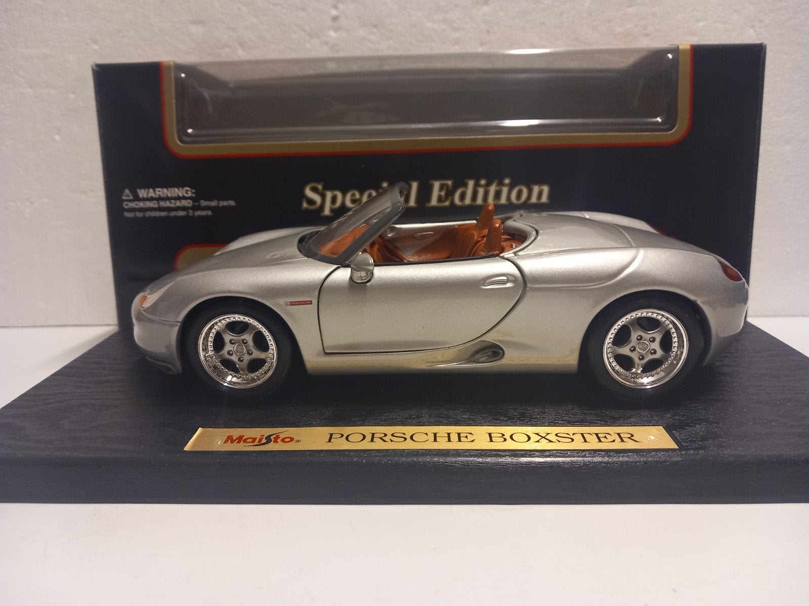 Porsche Boxster Roadster zilvergrijs Maisto metal 1:18 KRD, Hobby en Vrije tijd, Ophalen of Verzenden, Zo goed als nieuw, Auto