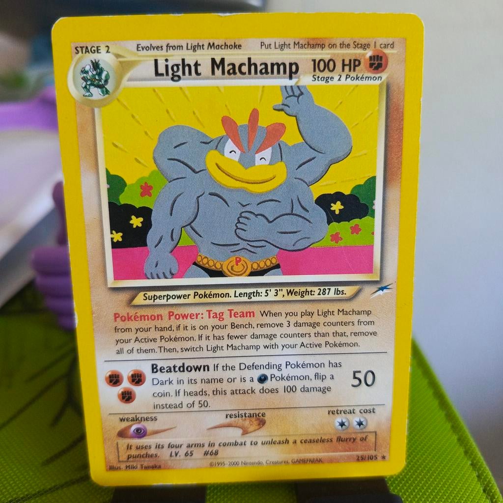 Pokémon Kaart: Light Machamp (100 HP) - Stage 2, Ophalen of Verzenden, Gebruikt, Losse kaart