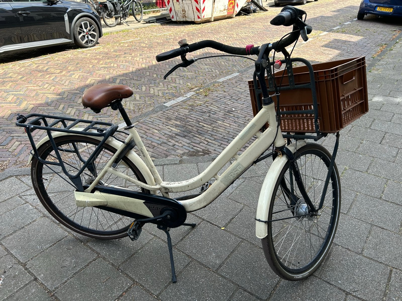 BSP Seine Evolution Moederfiets - Ideaal voor gezinnen, Dubbele standaard, 0 zitjes, Trommelrem, Ophalen