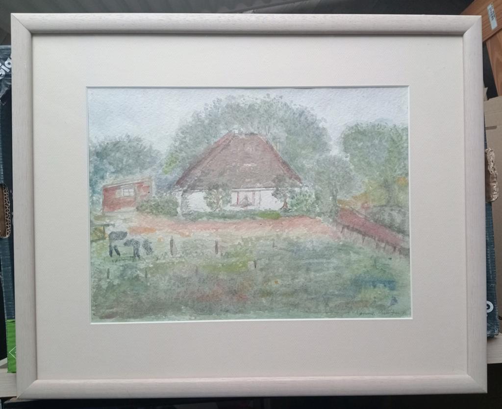 Aquarel Egmond 1984, Ophalen of Verzenden
