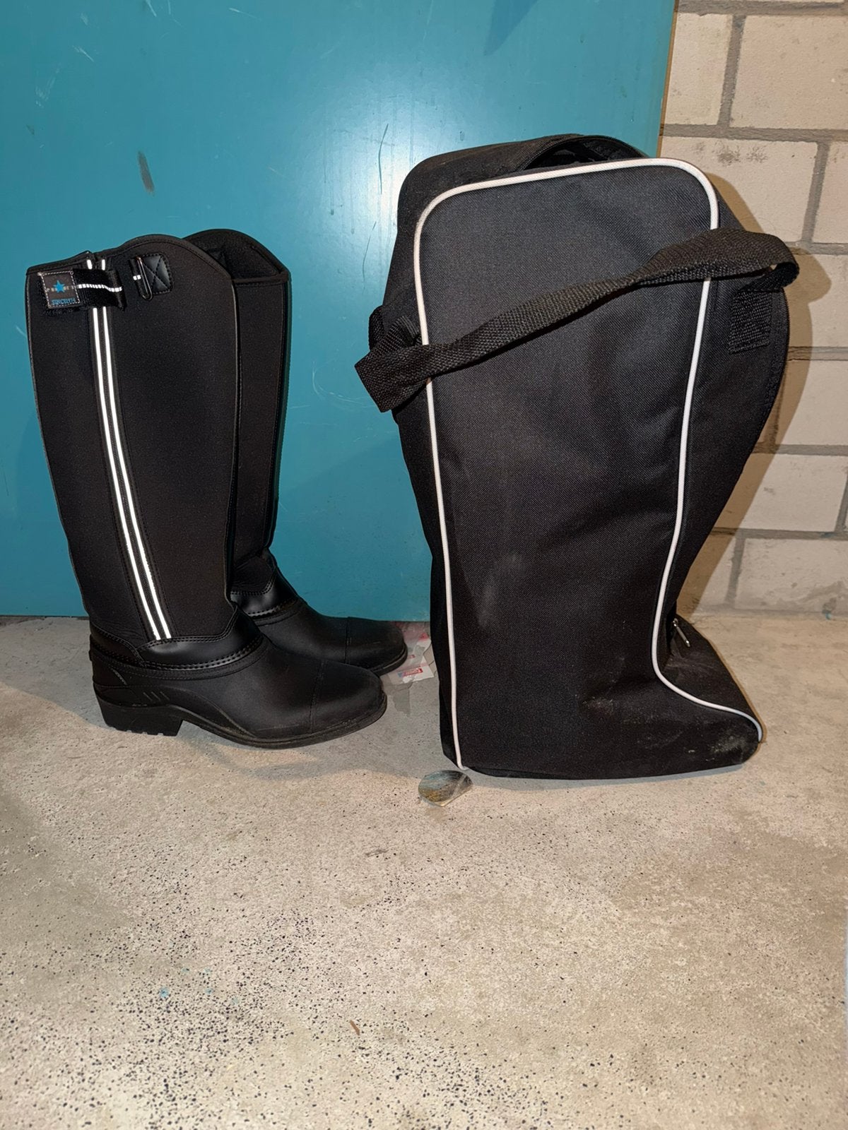 Thermo rijlaarzen - 41 - met laarzentas., Dieren en Toebehoren, Paardrijkleding, Ophalen of Verzenden, Zo goed als nieuw, Zwart