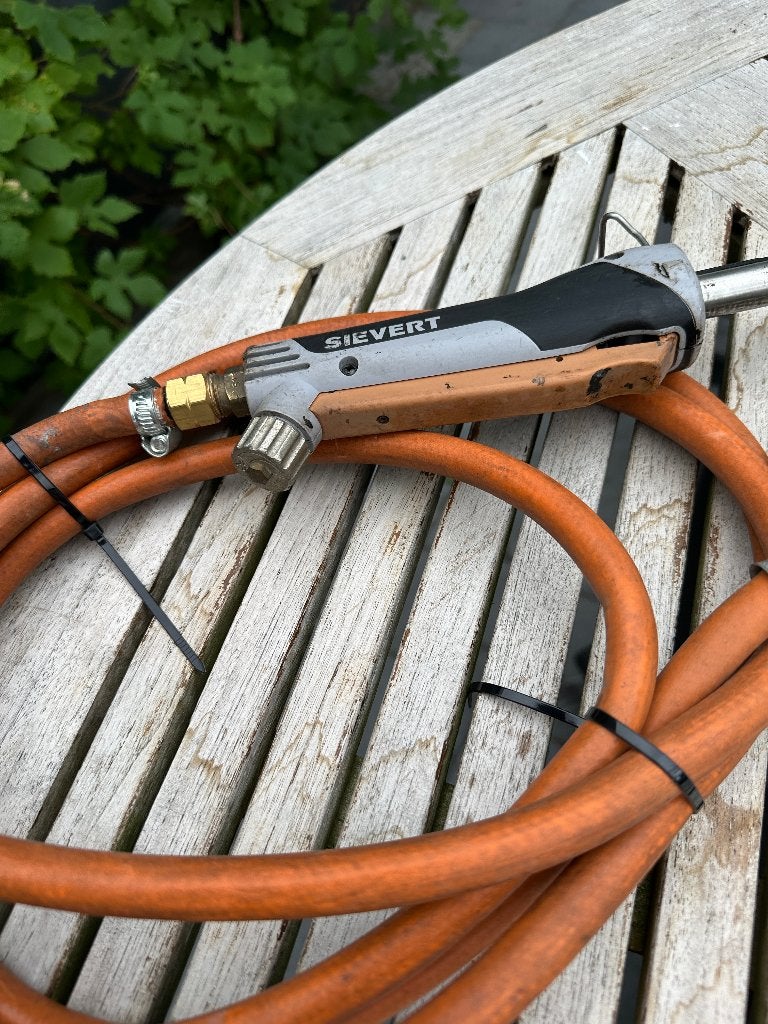 dakbrander sievert met gasfles 80 euro rol dakbedekking, Ophalen, Overige materialen, Gebruikt, Zwart