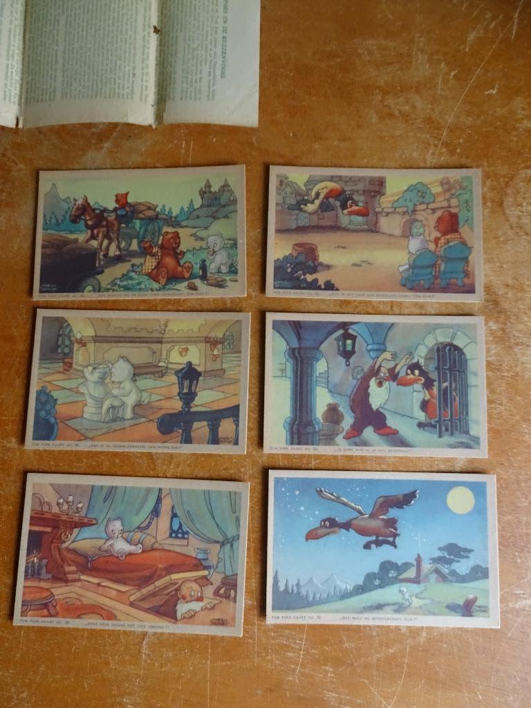 Tom Poes Set Kaarten serie 7 met wikkel De Reuzenvogel, Verzamelen, Ophalen, 1940 tot 1960, Ongelopen, Overige thema's