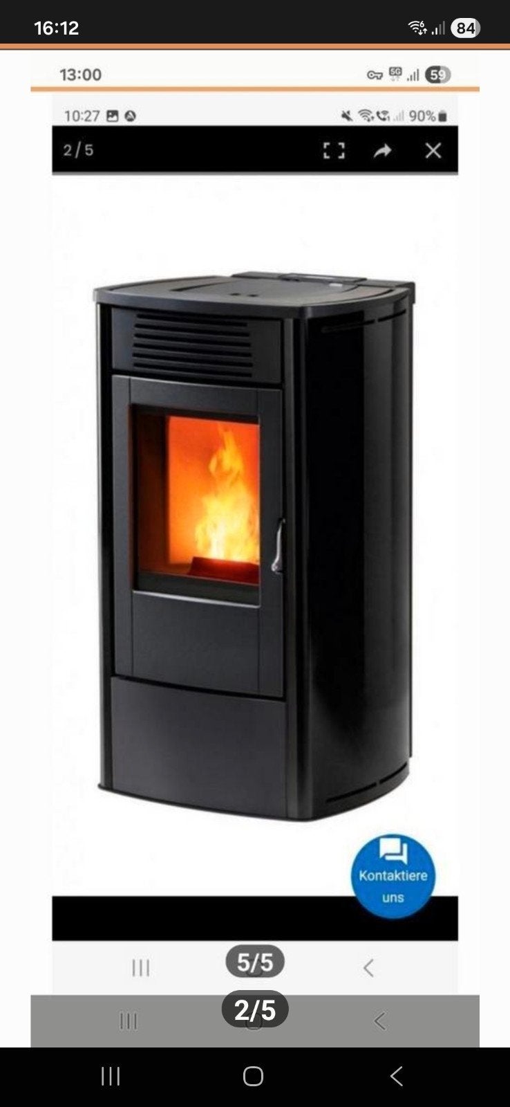 MCZ Face Air Pelletkachel 6 kW - Efficiënte Verwarming, Ophalen, Gebruikt, Vrijstaande haard, Overige soorten