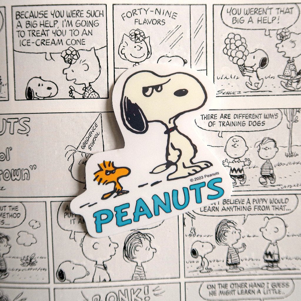 Snoopy en Woodstock van Peanuts strips Sticker, Verzamelen, Verzenden, Snoopy, Nieuw, Plaatje, Poster of Sticker