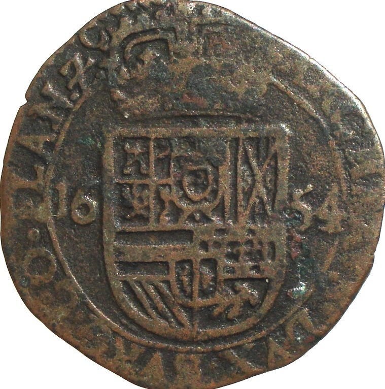 Spaanse Nederlanden liard/oord 1654 (zeldzaam), Ophalen of Verzenden, Vóór koninkrijk, Overige waardes, Losse munt