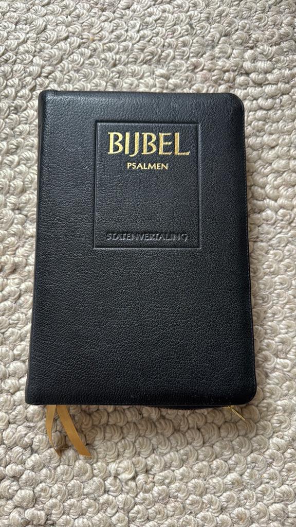 Bijbel Psalmen Statenvertaling leer rits goudsnee duimgrepen, Antiek en Kunst, Antiek | Boeken en Bijbels, Ophalen of Verzenden