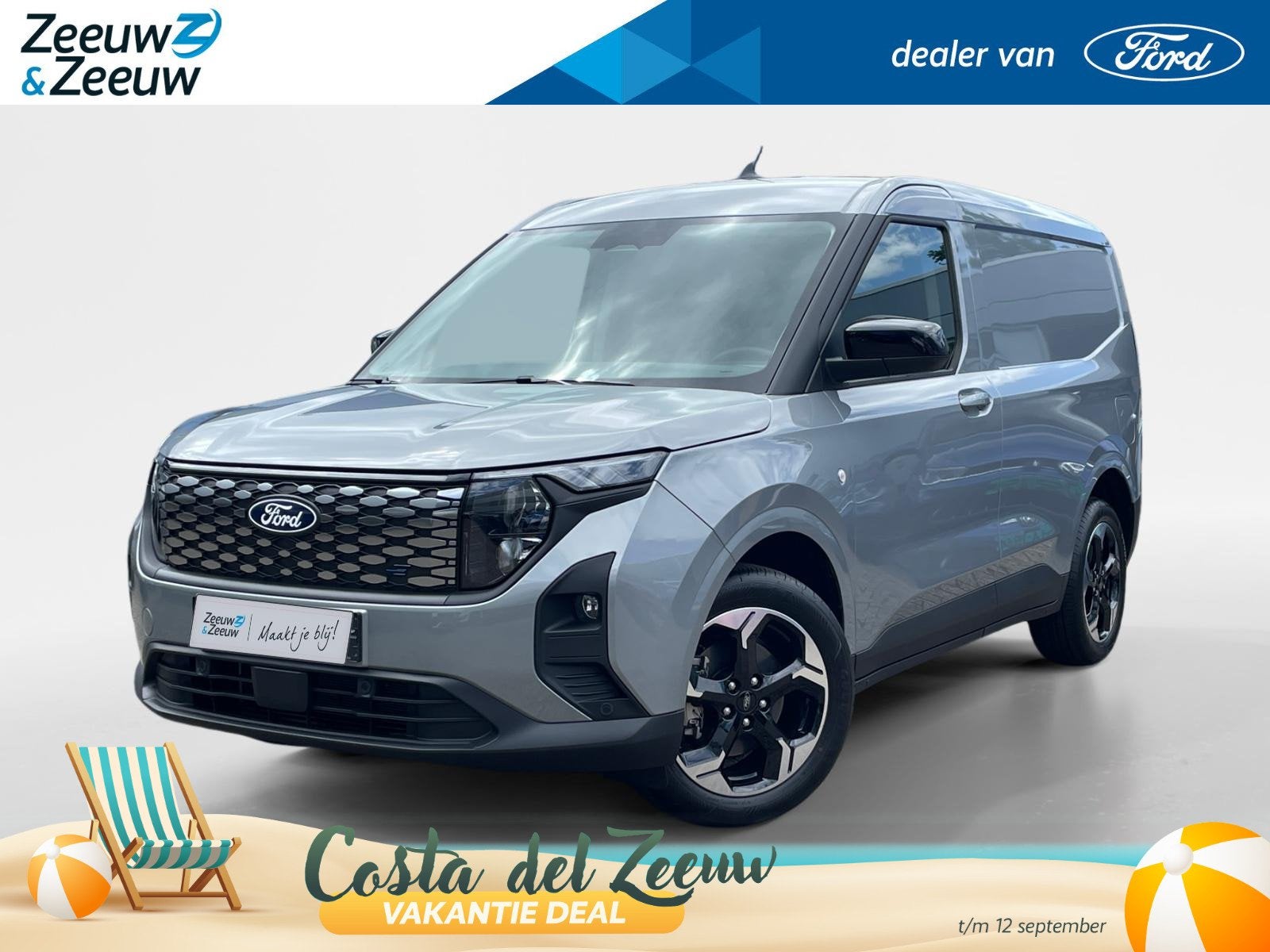 Ford E-Transit Courier Limited 44 kWh | 0,99% rente op finan, 12 maanden, 300 km, 44 kWh, 1524 kg