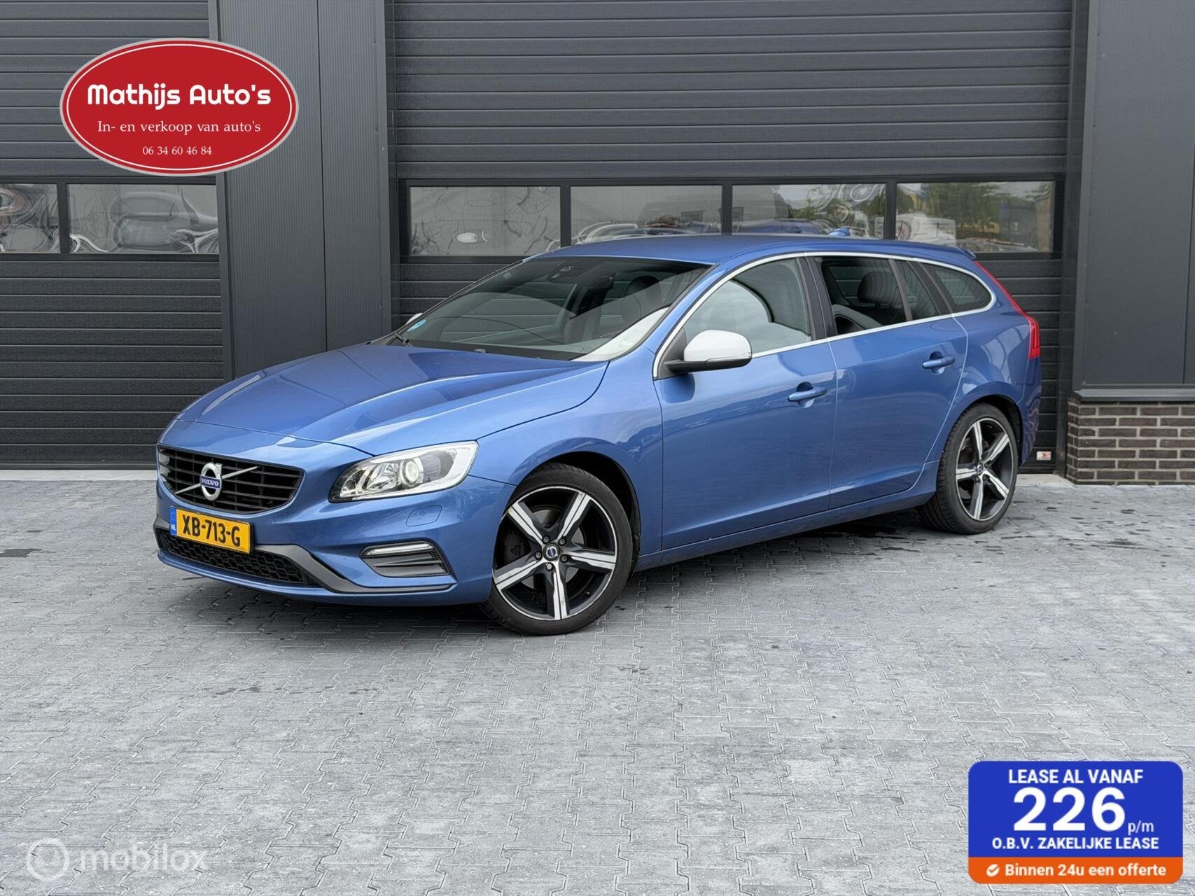 Volvo V60 2.0 T4 R-Design Automaar! goed onderhouden! Nette, Auto's, Euro 6, 1969 cc, Blauw, 1600 kg