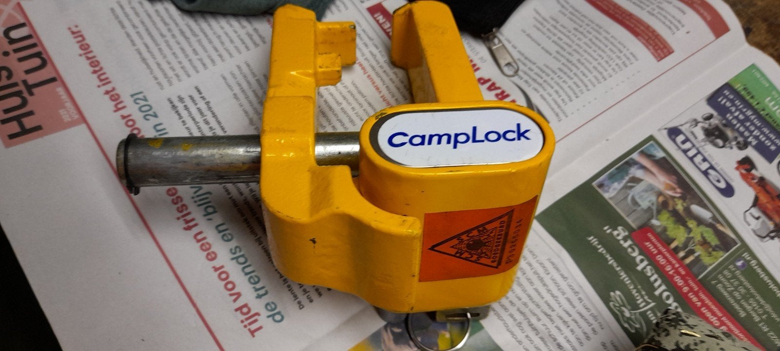 Disselslot CampLock met reservesleutels, Ophalen