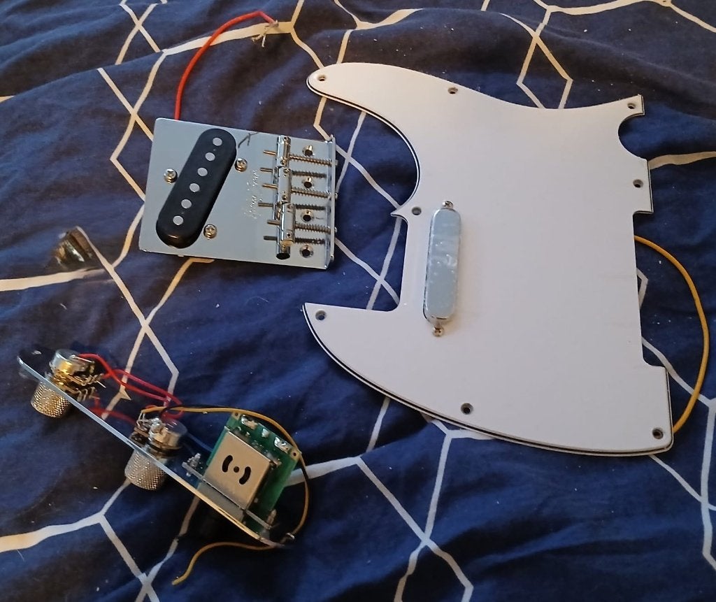 Harley Benton Telecaster electronica setje, Ophalen, Zo goed als nieuw, Elektrische gitaar