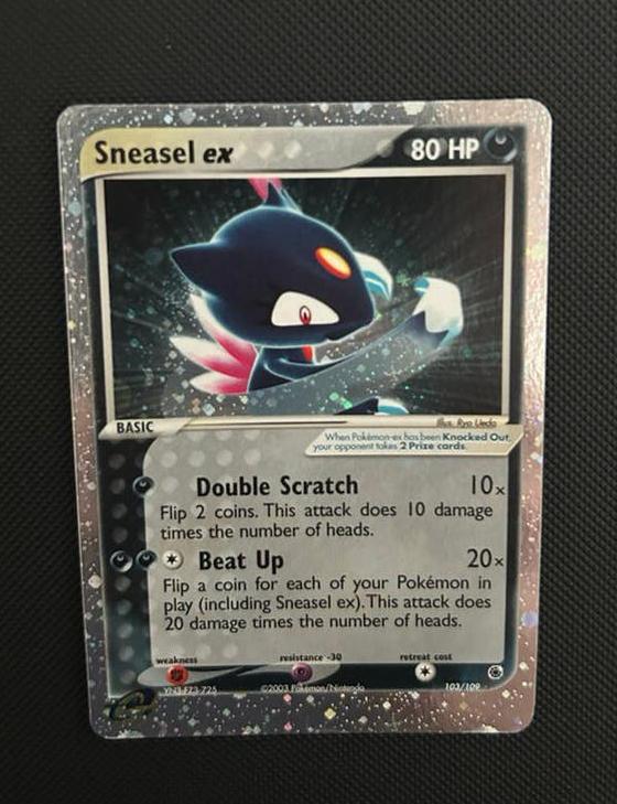 Pokémon Kaart: Sneasel ex, Ophalen, Zo goed als nieuw, Losse kaart, Foil