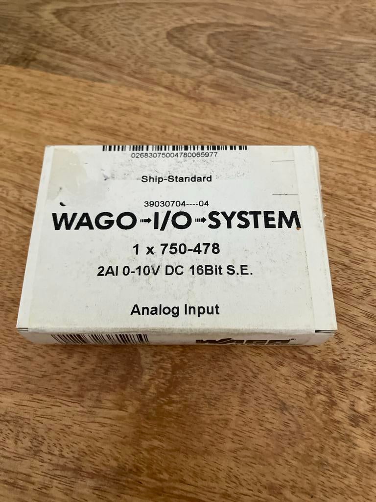WAGO 750-478 2-kanaals Analoge Ingangsmodule 0-10VDC 16Bit, Ophalen of Verzenden, Nieuw