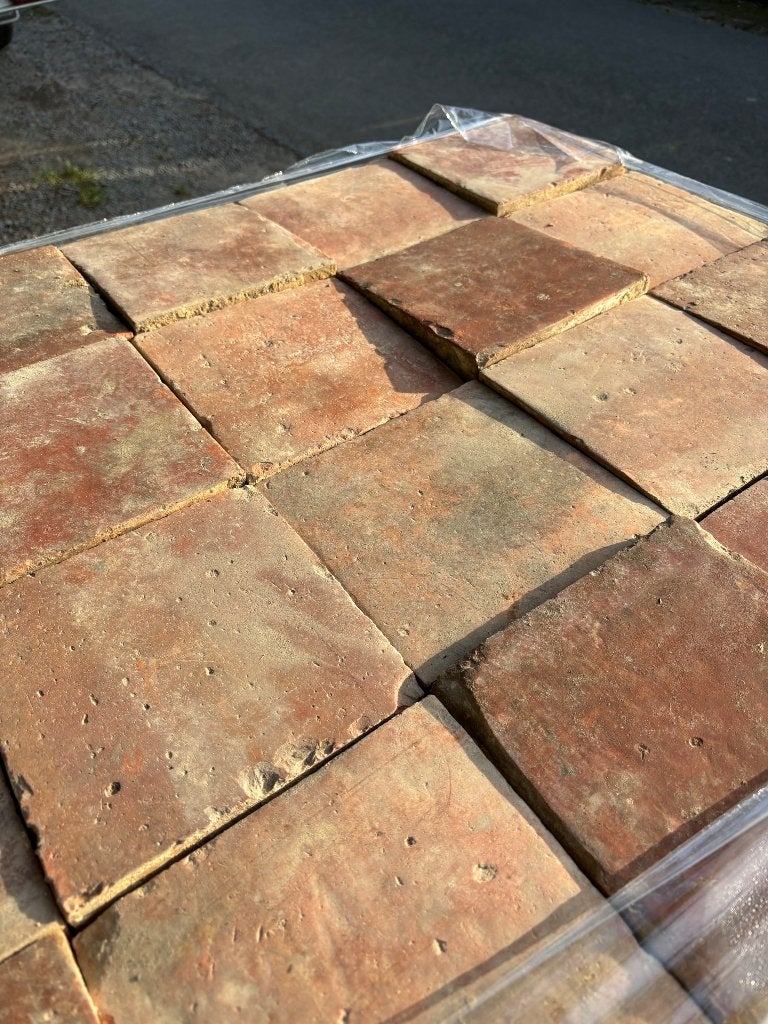Lot antieke terracotta tegels Voor info BELLEN 0474220705, Ophalen