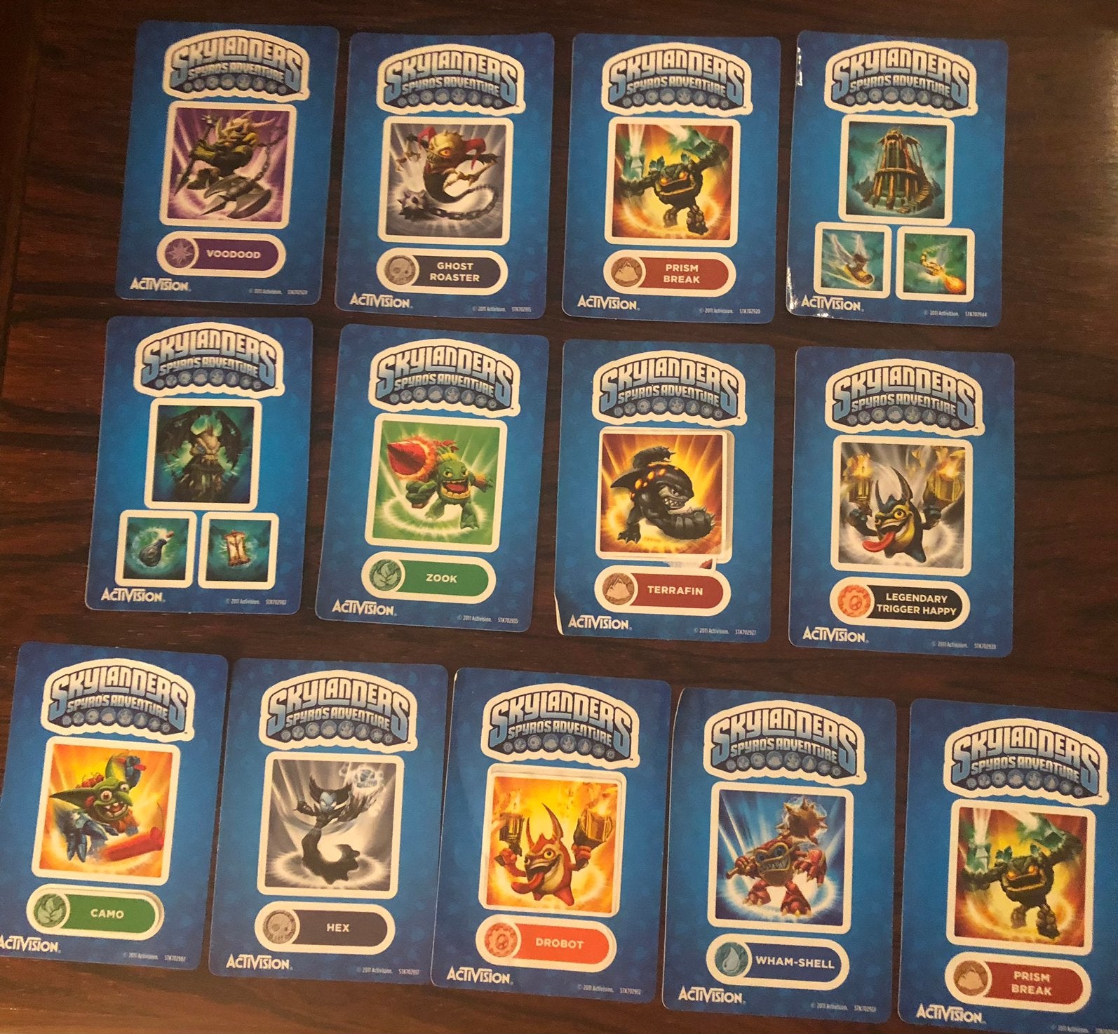 Skylanders Spyro's Adventure Stickers- Set van 13, Ophalen of Verzenden, Gebruikt, Meerdere kaarten
