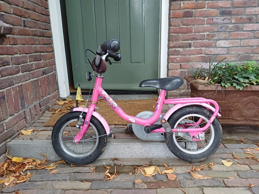 Puky fiets roze 12 inch, Ophalen, Terugtraprem, Gebruikt, Puky