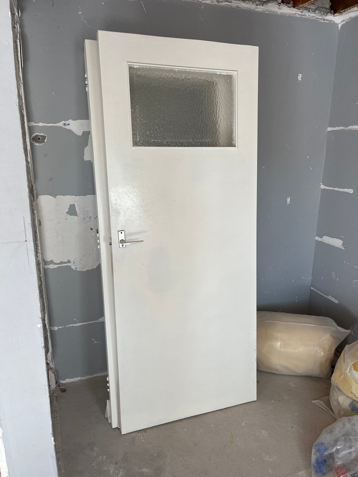3x Deur 82,5x201 cm met glas, Ophalen, Gebruikt, 80 tot 100 cm, Binnendeur