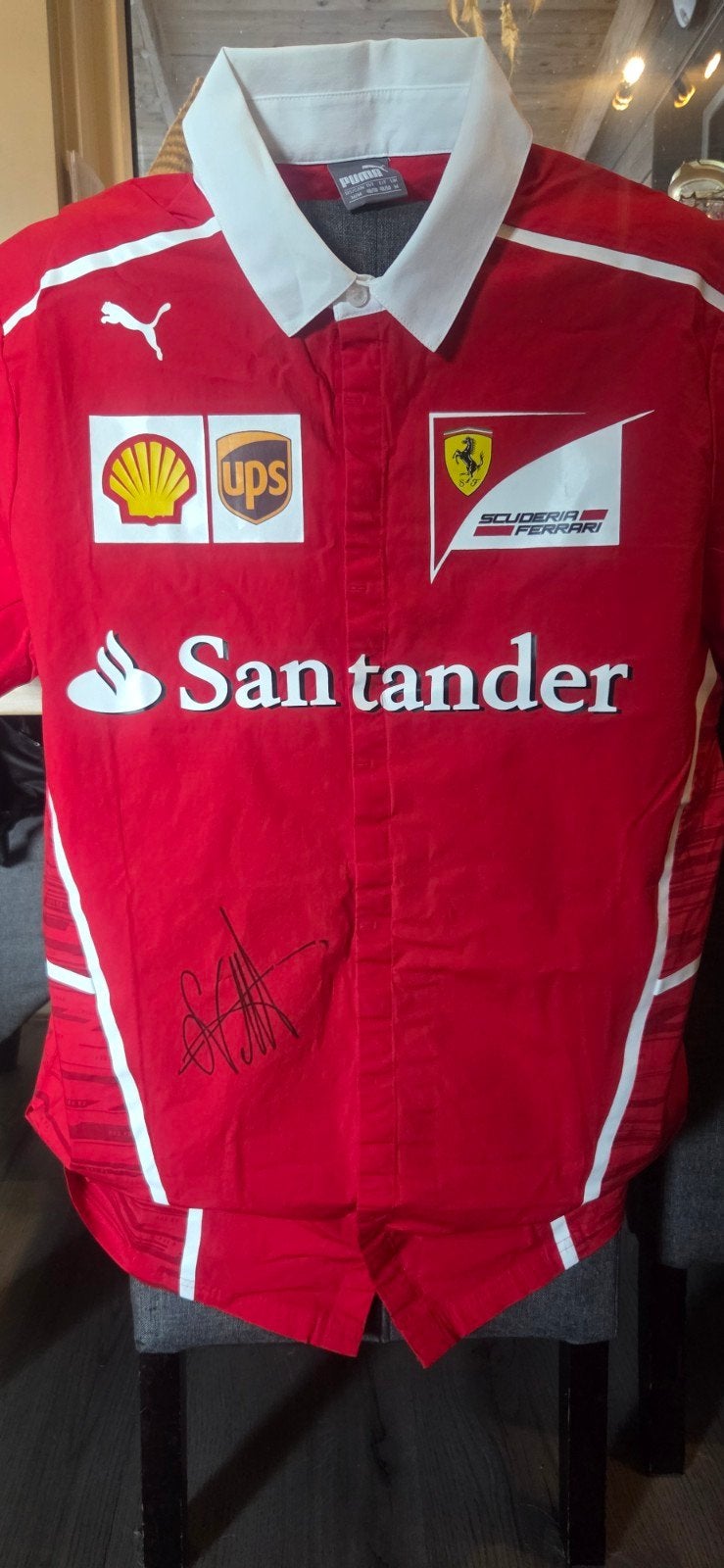 gesigneerd shirt Sebastian Vettel, Verzenden, Zo goed als nieuw, Formule 1